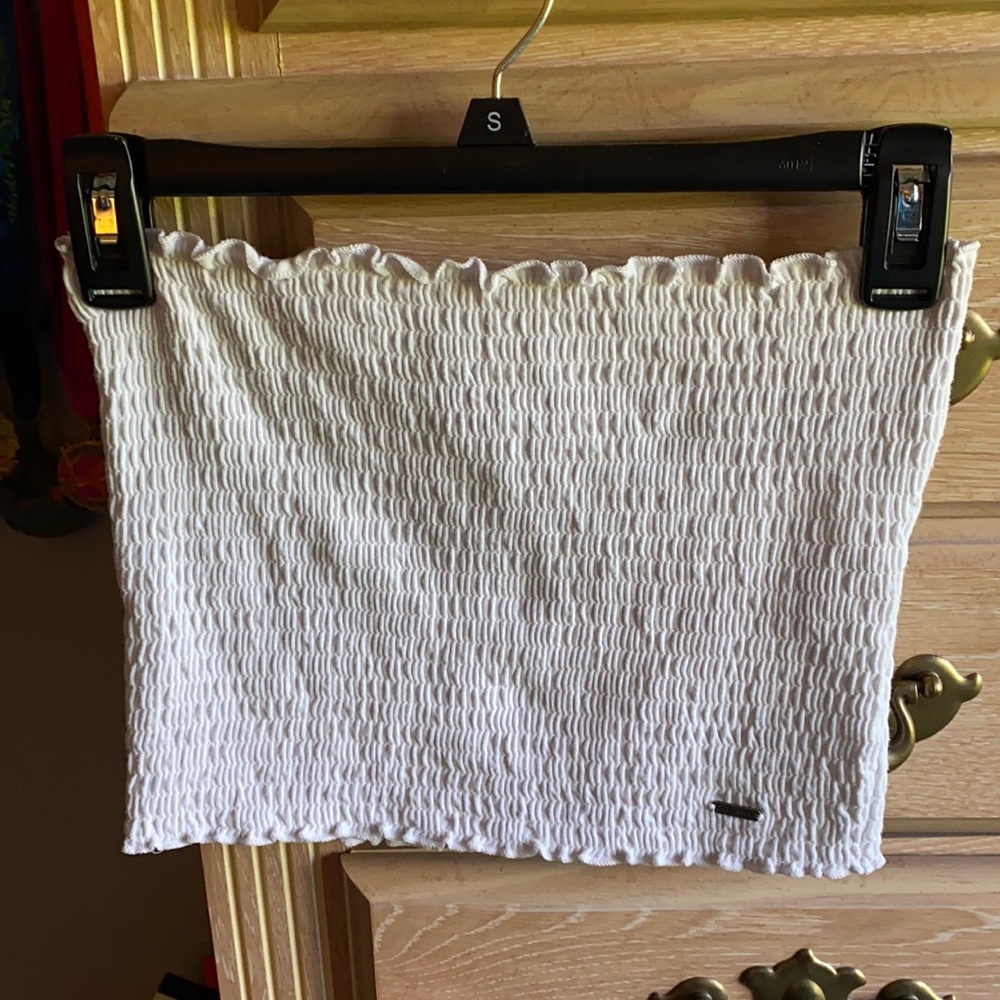 hollister white tube top